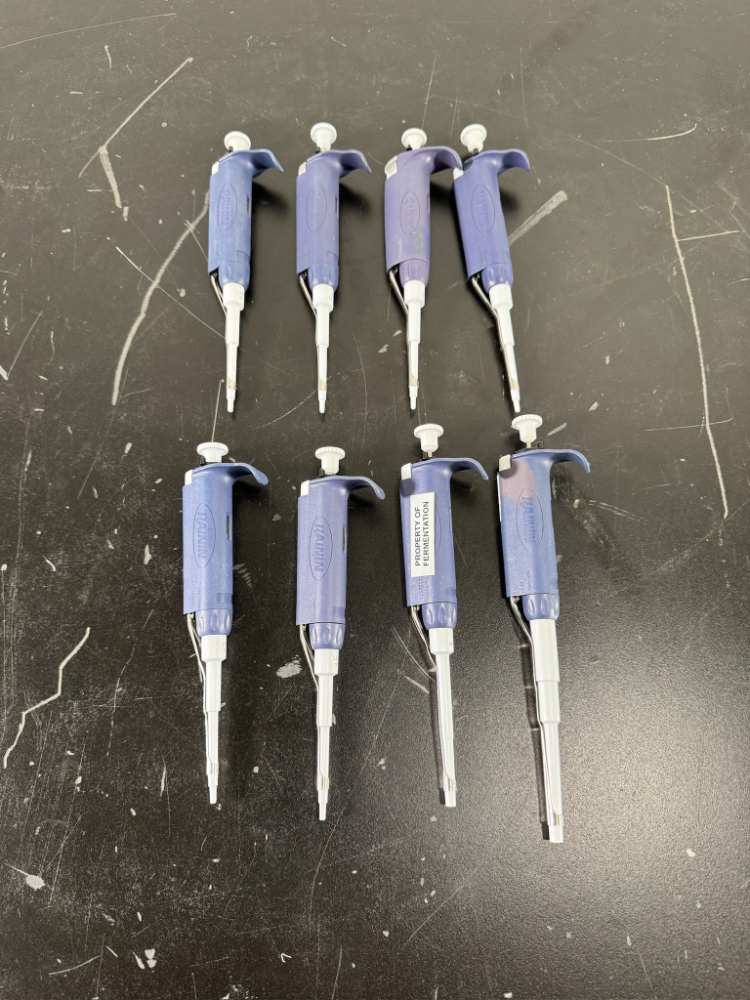Image of Rainin Pipet Lite Single Channel Pipettes - Quantity 8